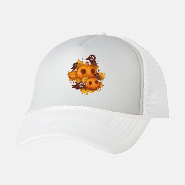 Pumpkins And Crows-Unisex-Trucker-Hat-ricolaa