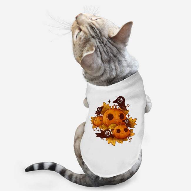 Pumpkins And Crows-Cat-Basic-Pet Tank-ricolaa