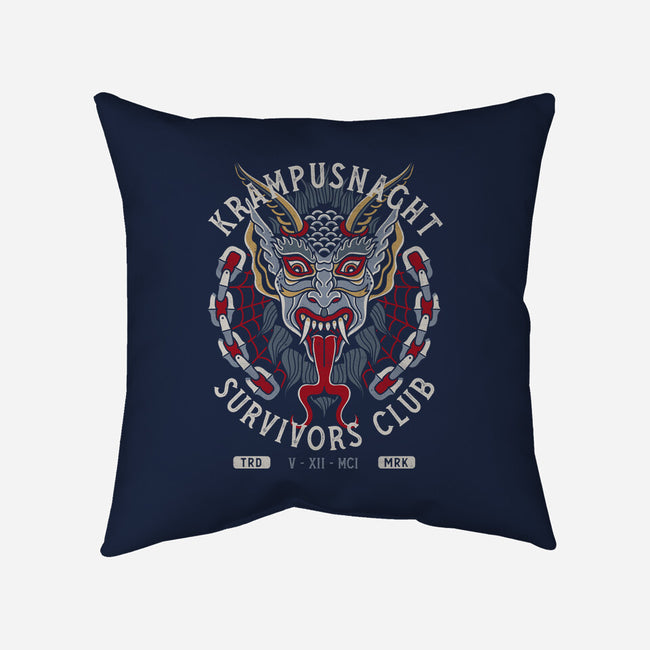Krampusnacht Survivors Club-None-Removable Cover-Throw Pillow-Nemons