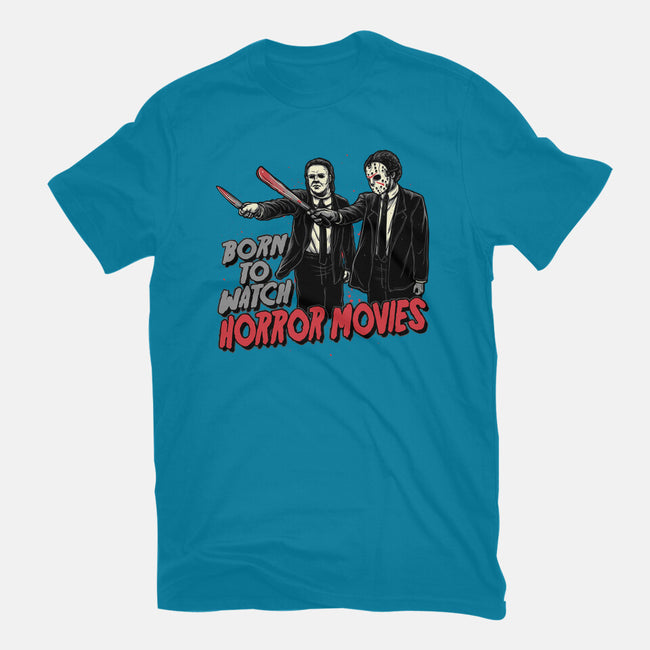 Horror Duo-Womens-Basic-Tee-momma_gorilla