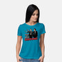 Horror Duo-Womens-Basic-Tee-momma_gorilla