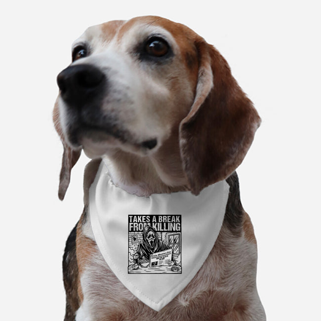 Takes A Break From Killing-Dog-Adjustable-Pet Collar-Slikfreakdesign