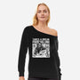 Takes A Break From Killing-Womens-Off Shoulder-Sweatshirt-Slikfreakdesign