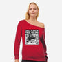 Takes A Break From Killing-Womens-Off Shoulder-Sweatshirt-Slikfreakdesign