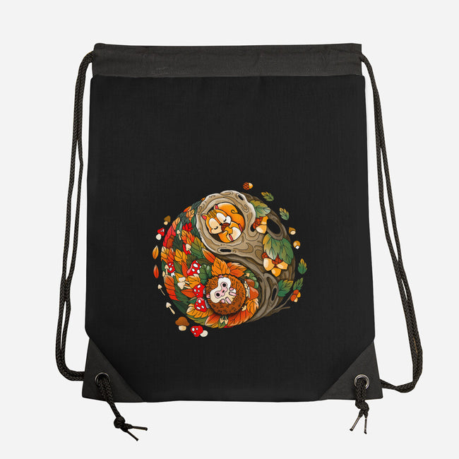 Ying Yang Autumn-None-Drawstring-Bag-Vallina84