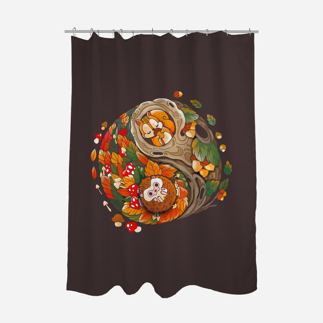 Ying Yang Autumn-None-Polyester-Shower Curtain-Vallina84