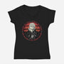 Never Die-Womens-V-Neck-Tee-momma_gorilla