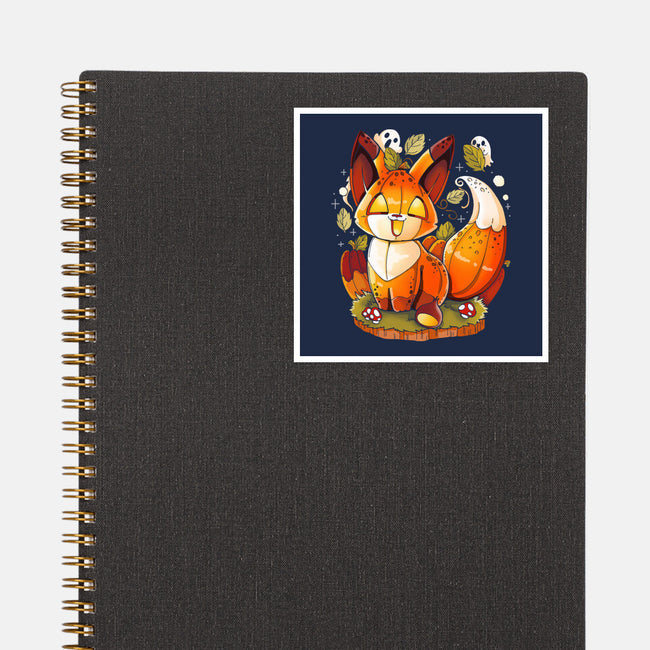 Pumpkin Fox-None-Glossy-Sticker-Vallina84