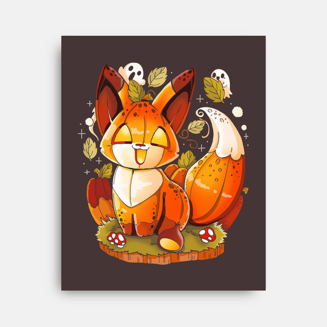 Pumpkin Fox-None-Stretched-Canvas-Vallina84