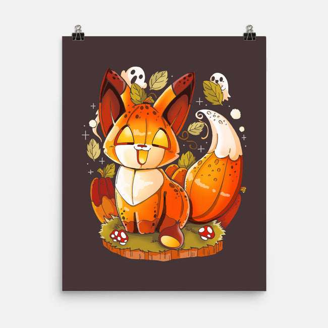 Pumpkin Fox-None-Matte-Poster-Vallina84