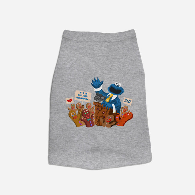 Cookie Monster For President-Dog-Basic-Pet Tank-ugurbs