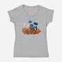 Cookie Monster For President-Womens-V-Neck-Tee-ugurbs