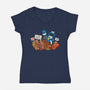 Cookie Monster For President-Womens-V-Neck-Tee-ugurbs