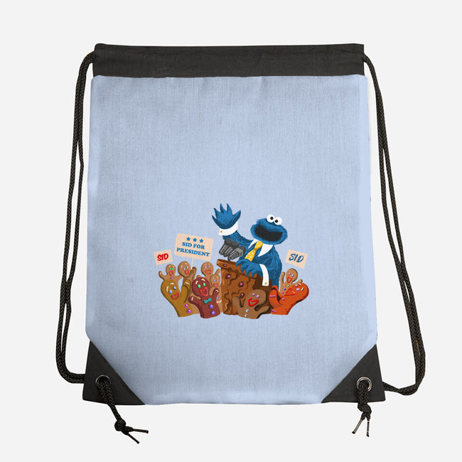 Cookie Monster For President-None-Drawstring-Bag-ugurbs