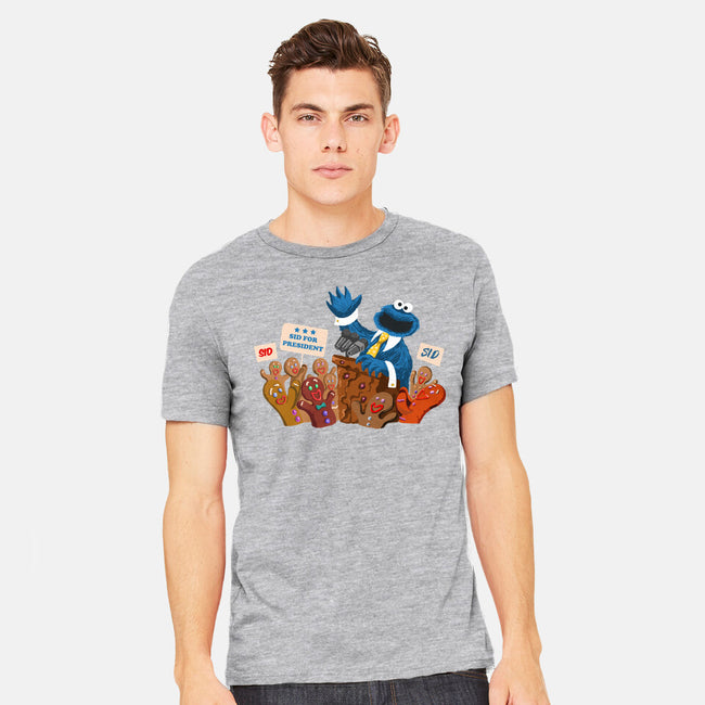 Cookie Monster For President-Mens-Heavyweight-Tee-ugurbs