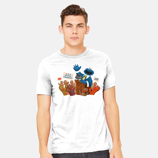 Cookie Monster For President-Mens-Heavyweight-Tee-ugurbs