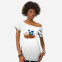 Cookie Monster For President-Womens-Off Shoulder-Tee-ugurbs