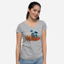 Cookie Monster For President-Womens-V-Neck-Tee-ugurbs