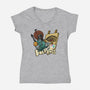 Bob-A-Ross-Womens-V-Neck-Tee-ugurbs