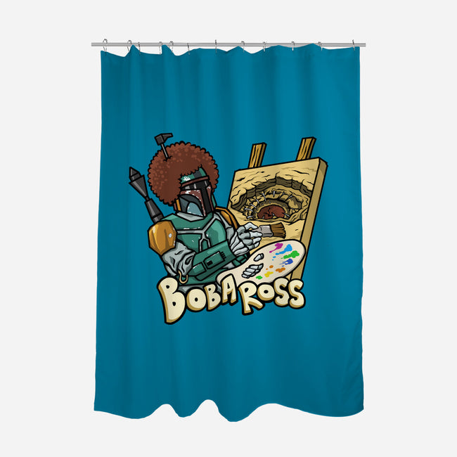 Bob-A-Ross-None-Polyester-Shower Curtain-ugurbs