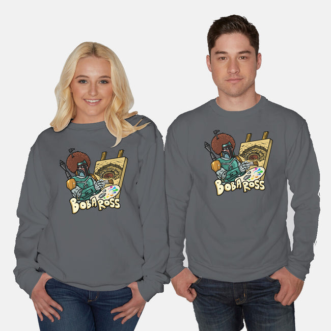 Bob-A-Ross-Unisex-Crew Neck-Sweatshirt-ugurbs