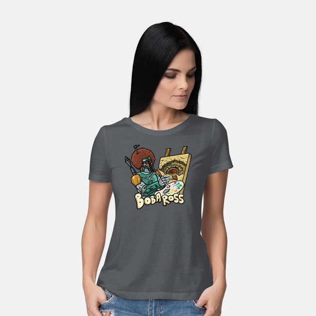 Bob-A-Ross-Womens-Basic-Tee-ugurbs