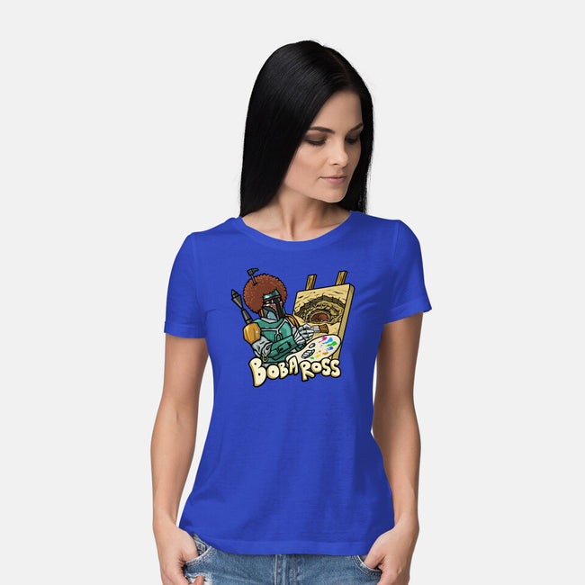 Bob-A-Ross-Womens-Basic-Tee-ugurbs