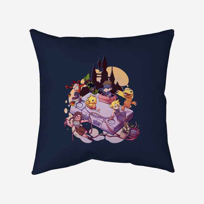 Nostalgic Players-None-Non-Removable Cover w Insert-Throw Pillow-jacnicolauart