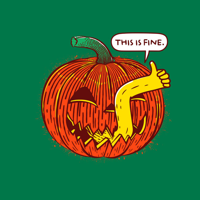 I'm Fine Pumpkin-Womens-Basic-Tee-rocketman_art