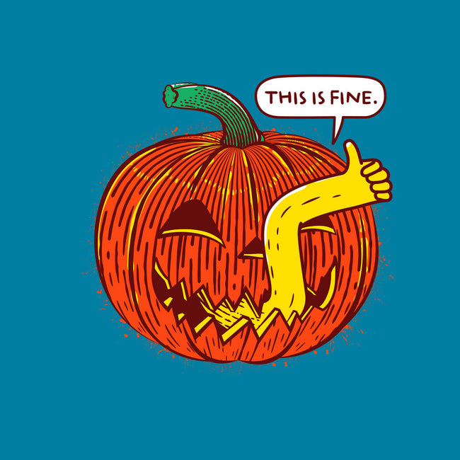 I'm Fine Pumpkin-None-Glossy-Sticker-rocketman_art