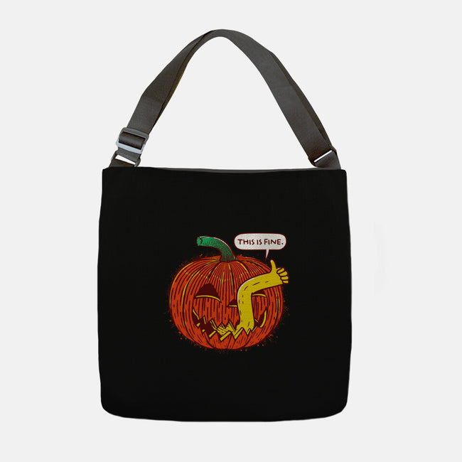 I'm Fine Pumpkin-None-Adjustable Tote-Bag-rocketman_art