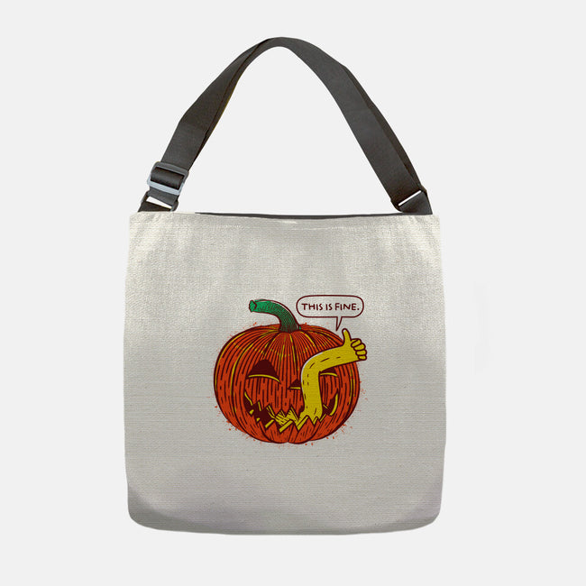 I'm Fine Pumpkin-None-Adjustable Tote-Bag-rocketman_art