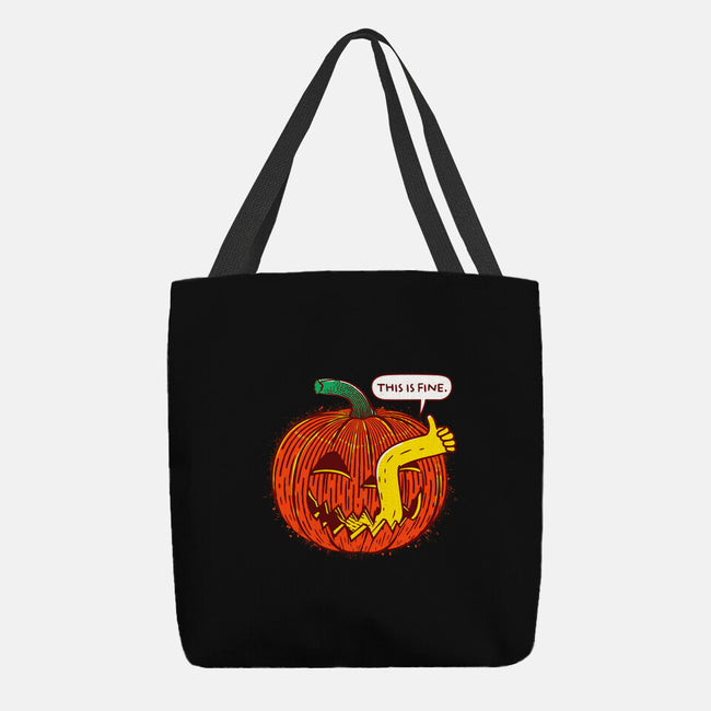 I'm Fine Pumpkin-None-Basic Tote-Bag-rocketman_art