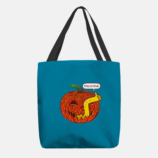 I'm Fine Pumpkin-None-Basic Tote-Bag-rocketman_art