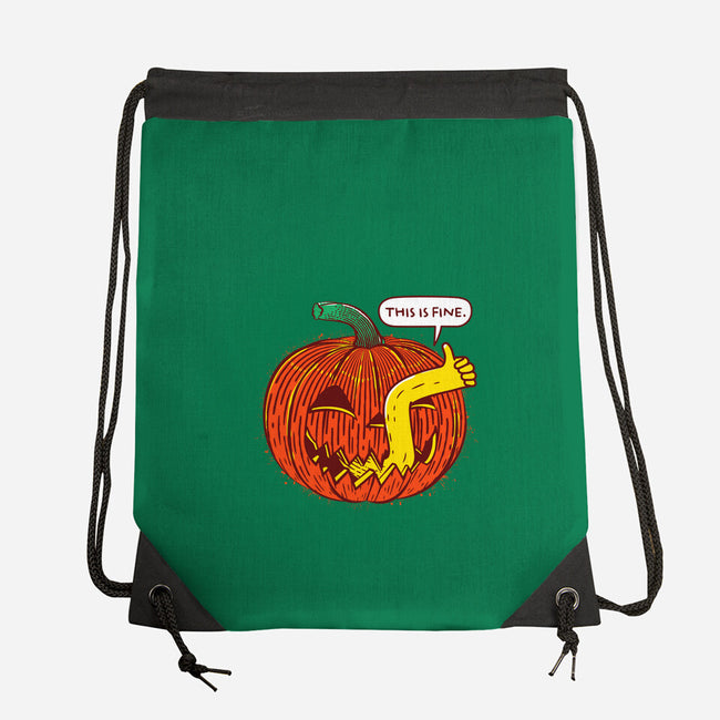 I'm Fine Pumpkin-None-Drawstring-Bag-rocketman_art