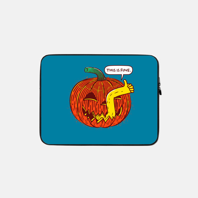 I'm Fine Pumpkin-None-Zippered-Laptop Sleeve-rocketman_art