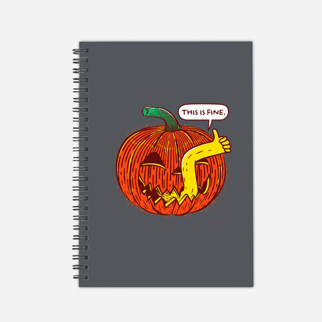 I'm Fine Pumpkin-None-Dot Grid-Notebook-rocketman_art