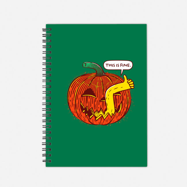 I'm Fine Pumpkin-None-Dot Grid-Notebook-rocketman_art