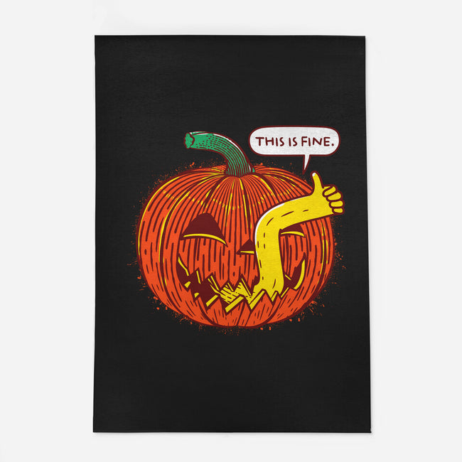 I'm Fine Pumpkin-None-Outdoor-Rug-rocketman_art