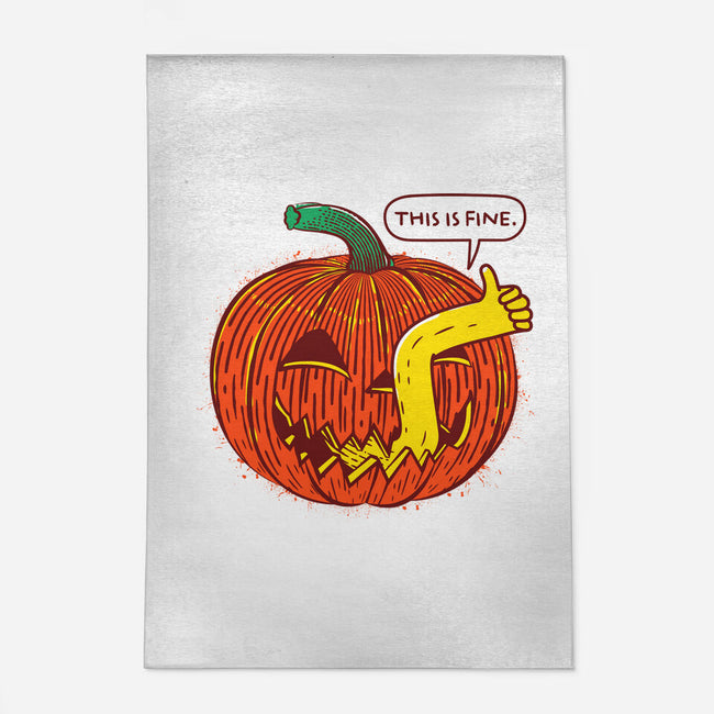 I'm Fine Pumpkin-None-Outdoor-Rug-rocketman_art