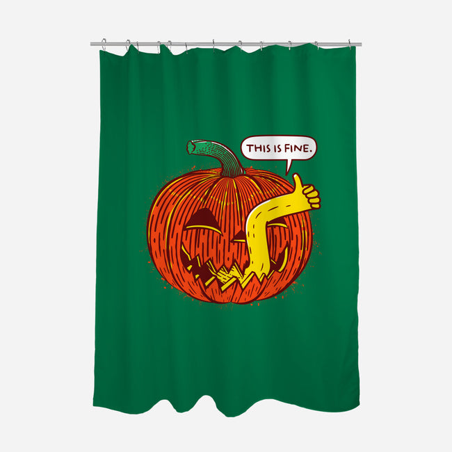 I'm Fine Pumpkin-None-Polyester-Shower Curtain-rocketman_art