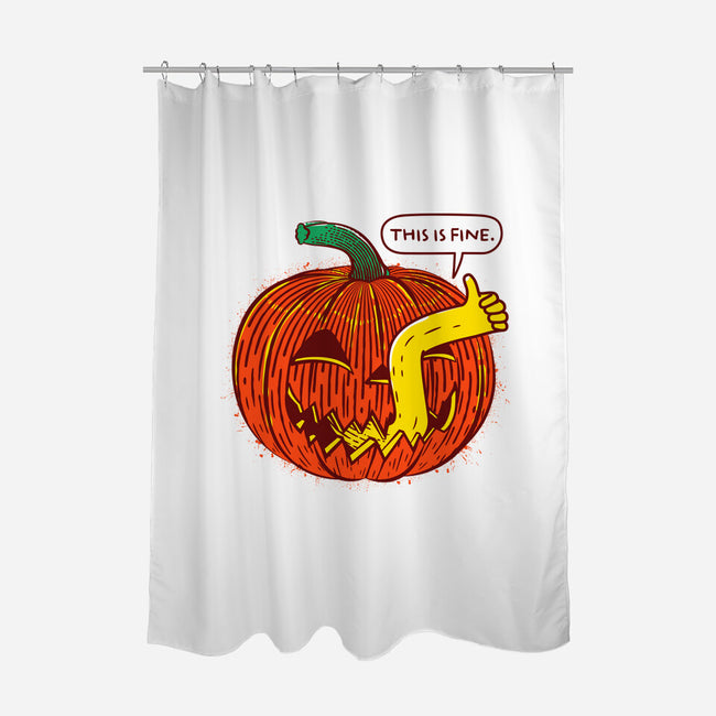 I'm Fine Pumpkin-None-Polyester-Shower Curtain-rocketman_art