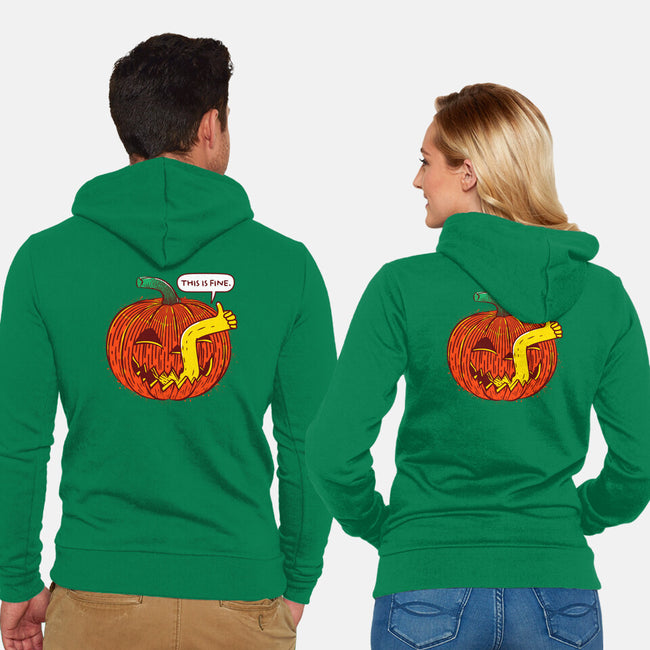 I'm Fine Pumpkin-Unisex-Zip-Up-Sweatshirt-rocketman_art