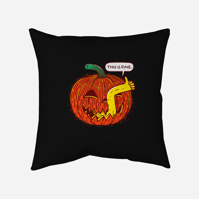 I'm Fine Pumpkin-None-Non-Removable Cover w Insert-Throw Pillow-rocketman_art