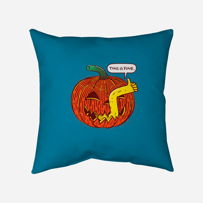 I'm Fine Pumpkin-None-Non-Removable Cover w Insert-Throw Pillow-rocketman_art