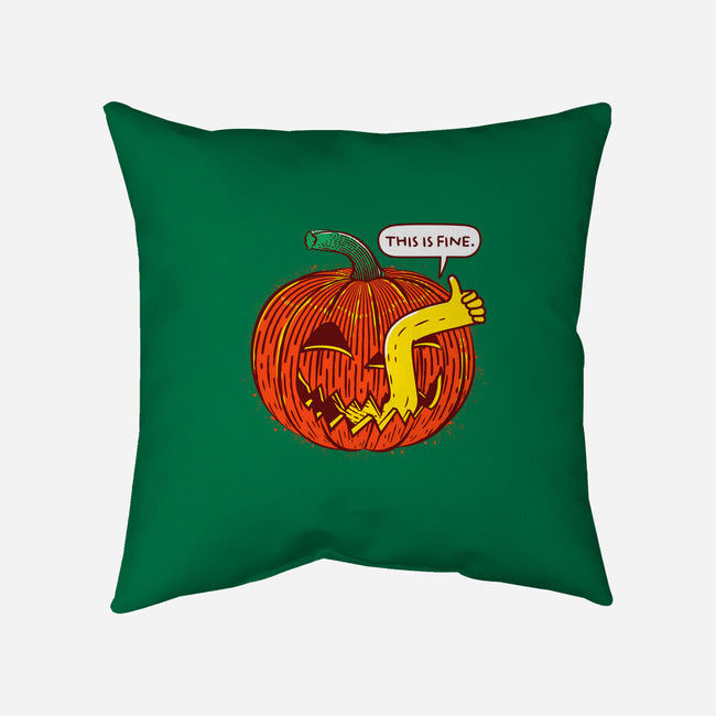 I'm Fine Pumpkin-None-Removable Cover w Insert-Throw Pillow-rocketman_art