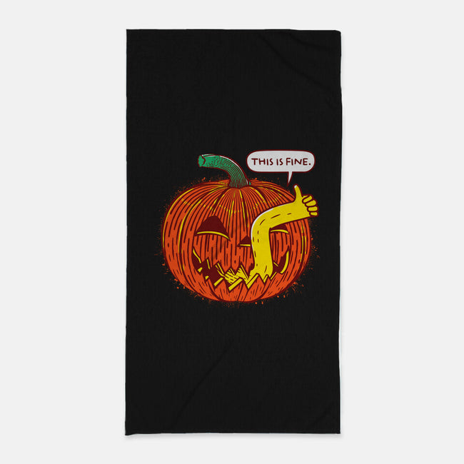 I'm Fine Pumpkin-None-Beach-Towel-rocketman_art