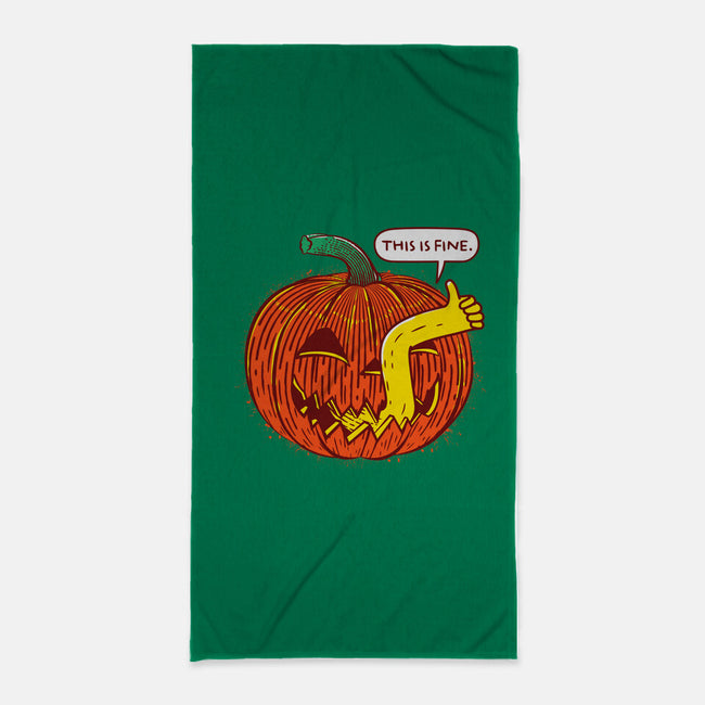 I'm Fine Pumpkin-None-Beach-Towel-rocketman_art