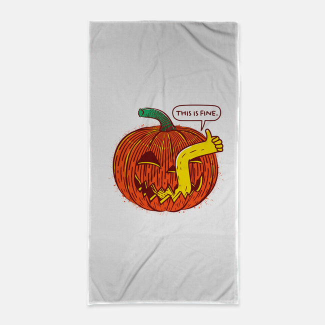 I'm Fine Pumpkin-None-Beach-Towel-rocketman_art