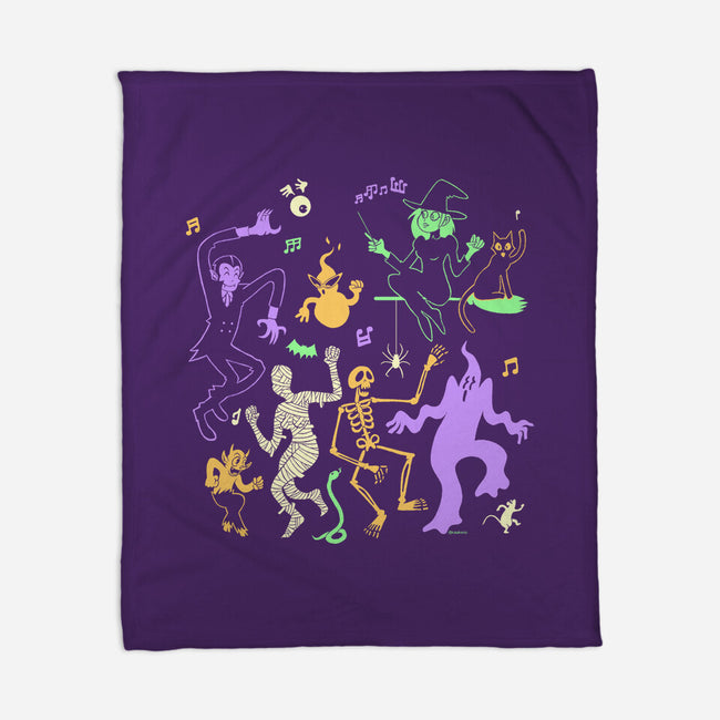 Halloween Dance Party-None-Fleece-Blanket-Karakenio